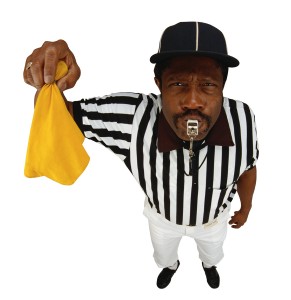 referee with flag