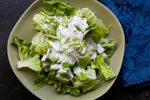 salad with ranch