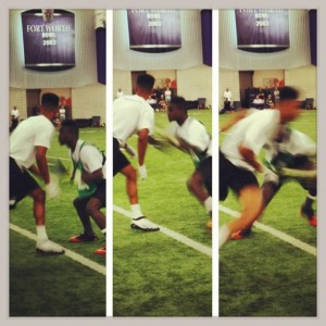 one on one football drill youth 