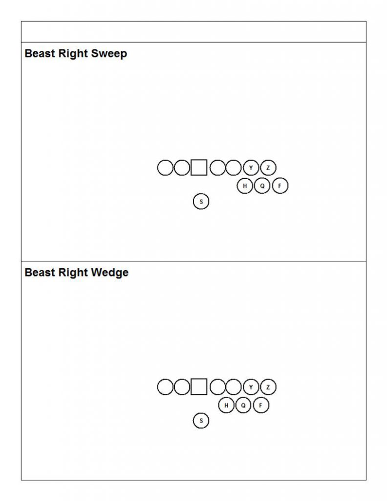 Single Wing Beast Formation with Zone Running