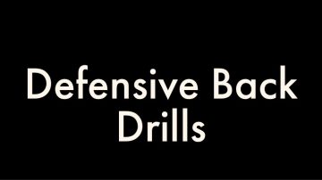 Defensive Back Drills for Youth Football