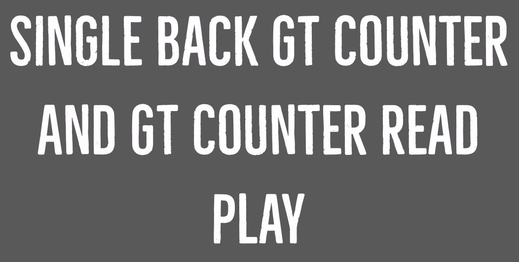 Single Back Counter Play
