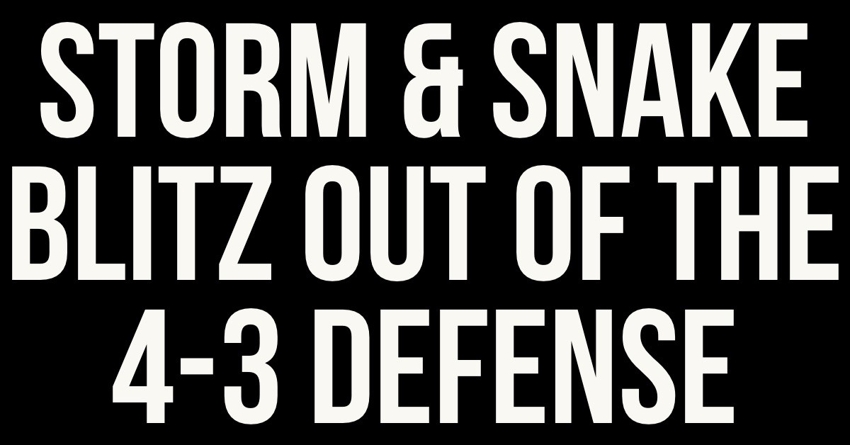 4-3 Defense Blitz Package With Man Free Coverage