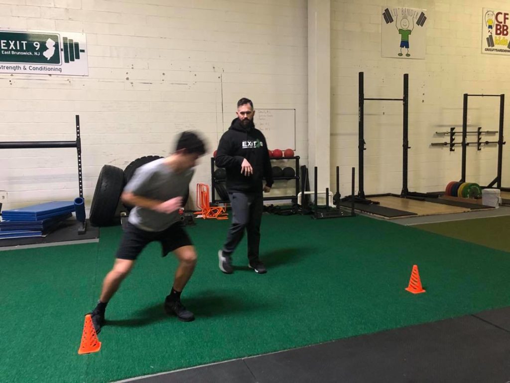 Youth football speed and agility drill
